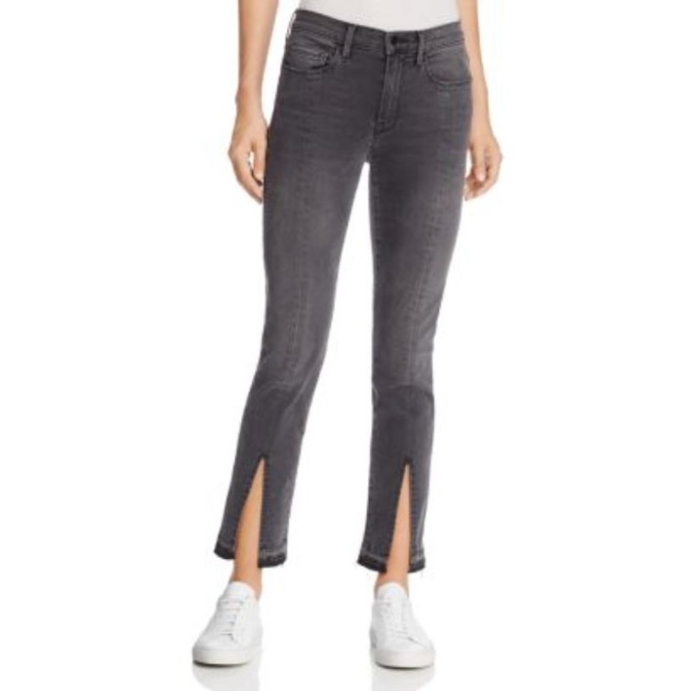 FRAME Jeans Womens 28 Le Nouveau Split-Hem Straight Woodland Gray Made in USA